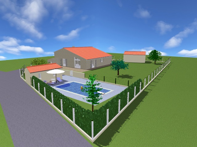 Projet 2 Vue espace piscine 